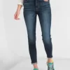 Jeans skinny corte cadera para mujer
